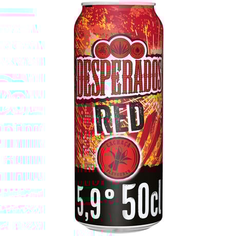Desperados red bière aromatisée téquila, cachaça, guarana 50 cl 5,9% Vol.