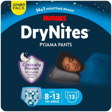 Huggies drynites sous-vetements de nuits 8/13 ans garçon x13