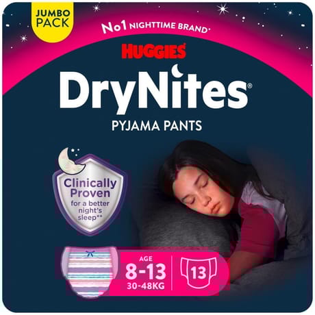 Huggies drynites sous-vetements de nuit 8-13ans  fille x13