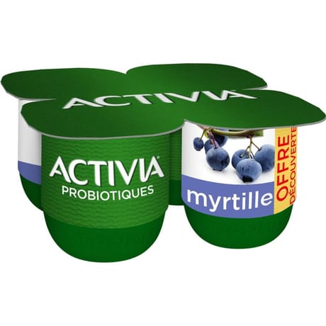 Activia bifidus fruits myrtille 4x125g offre découverte