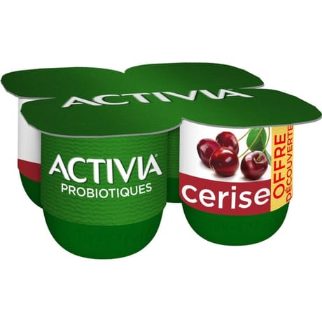 Activia bifidus fruits cerise 4x125g offre découverte