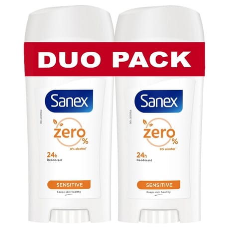 Sanex dermo déodorant stick 0% sensitive 2x65ml