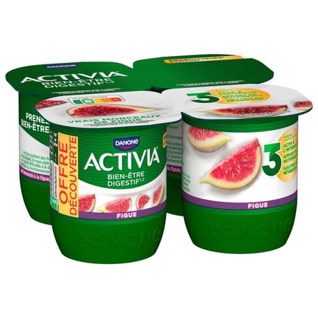Activia bifidus fruits figues 4x125g offre découverte