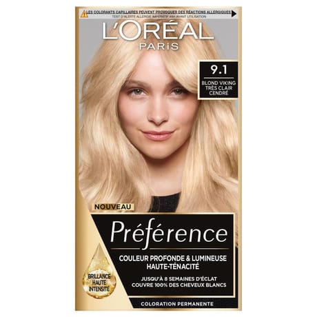 L'oréal paris recital préférence coloration 9.1 blond viking très clair cendré
