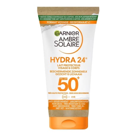 Ambre solaire hydra 24h protect lait protecteur visage & corps 50 50ml