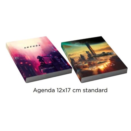Agenda souple 12x17cm décor science fiction