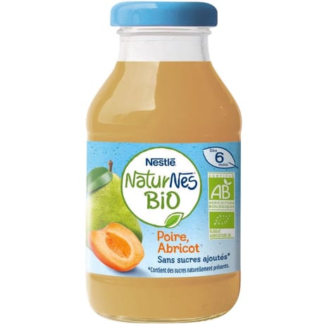 Nestlé naturnes bio jus poire abricot dès 6 mois 200ml