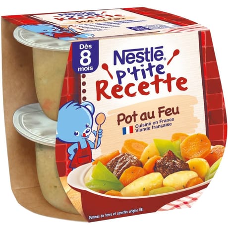Nestlé p'tite recette pot-au-feu dès 8 mois 2x200g