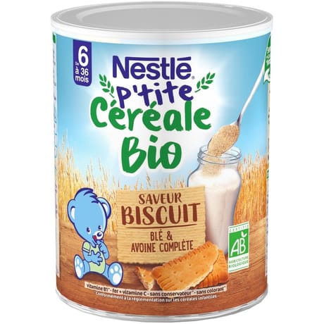 Nestlé naturnes bio céréales saveur biscuit dès 6 mois 240g