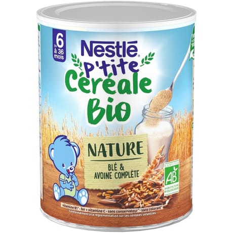 Nestle naturnes bio céréales blé et avoine dès 6 mois 240g