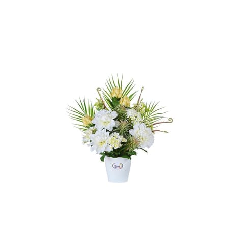 Composition haut de gamme de dahlias/protea/fleurs exotiques
