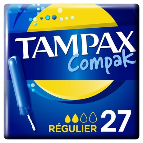 Tampax compax regular tampons avec applicateur x27
