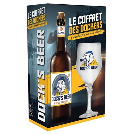 Coffret dock's beer 1x75cl +1 verre 6.5°