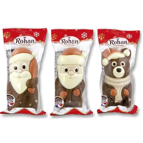 Rohan père noël ou ourson ou bonhomme de neige décoré x1-40g