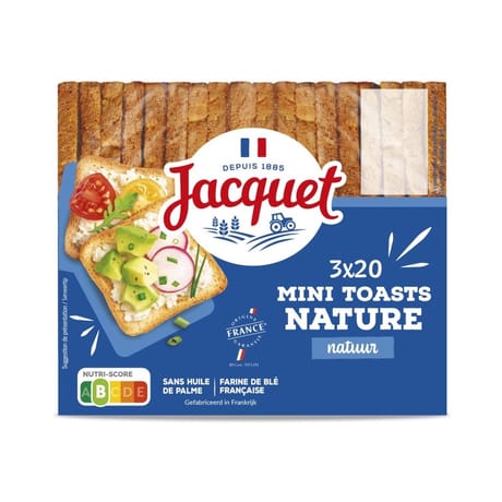 Jacquet 3x20 mini toasts nature 255g