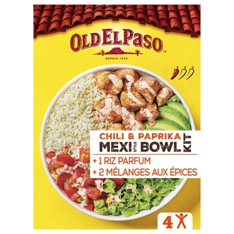 Old el paso mexi bowl chili et paprika kit x6 240g