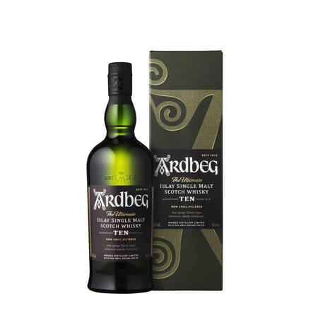 Ardbeg whisky 10 ans 70cl 46%vol + étui