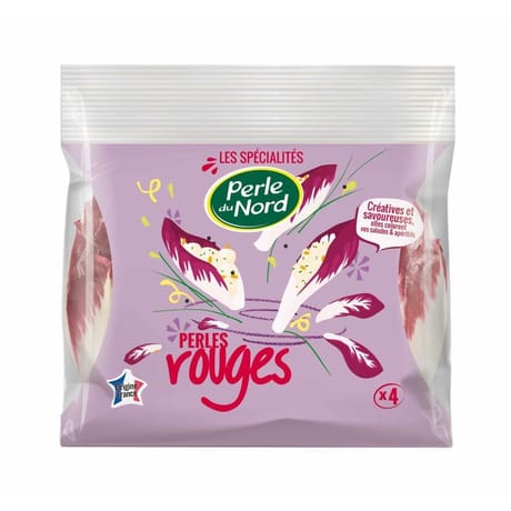 Endive rouge salade perle du nord le sachet de 4 endives