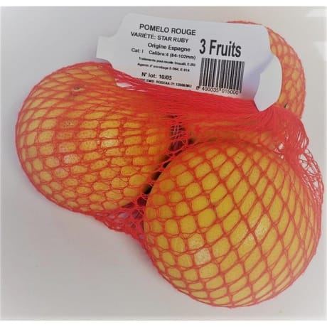 Pomelos star ruby filet 3 fruits