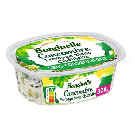 Bonduelle concombres au fromage blanc et ciboulette 320g