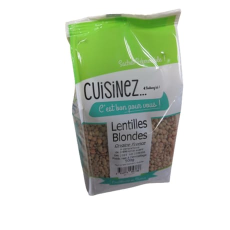 Lentilles blondes sachet 500 g