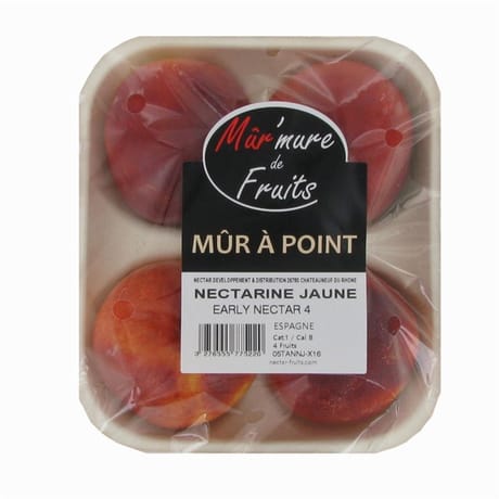 Nectarine jaune mur a point barquette 4 fruits