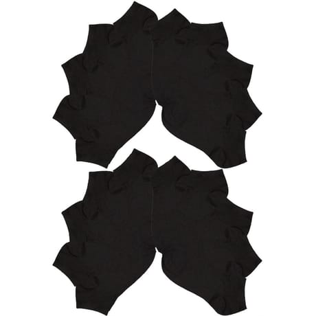 20 paires de socquettes invisibles unies homme NOIR T43\46