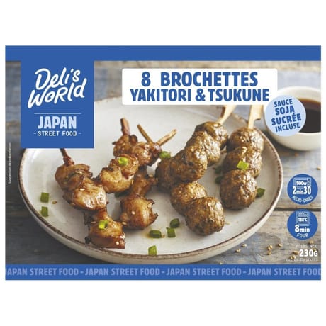 Delis World 8 brochettes yakitori & yaki tsukune 230g