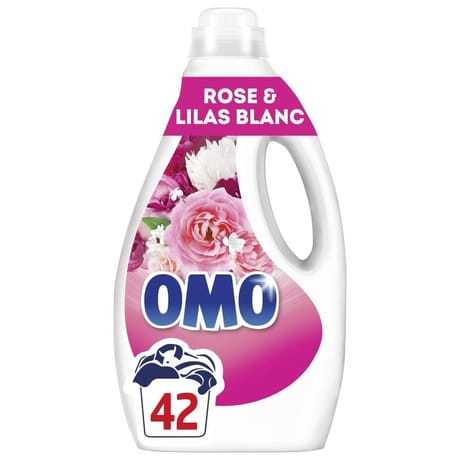 Omo lessive liquide rosir de plaisir rose & lilas blanc 42 lavages 1.764l