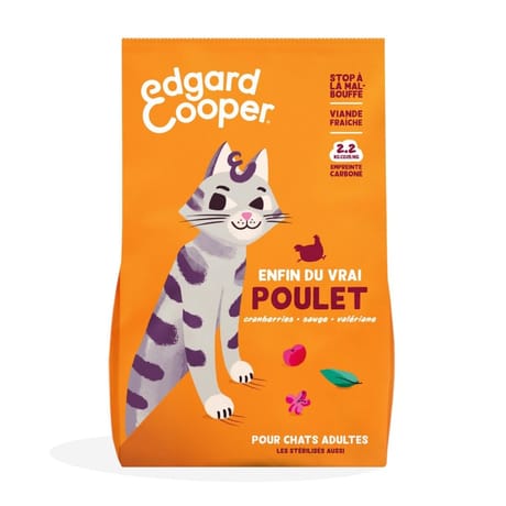 Edgard & cooper croquettes chat adulte poulet 750g