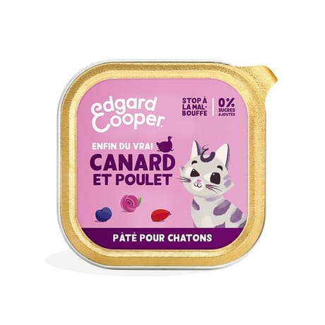Edgard & cooper paté chaton canard et poulet 85g