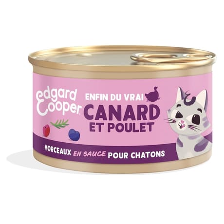 Edgar & cooper  chaton morceaux sauce canard et poulet 85g