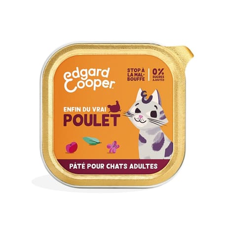 Edgard&cooper paté chat adulte poulet 85g