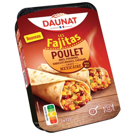 Daunat fajitas poulet sauce mexicaine 2 x 120g