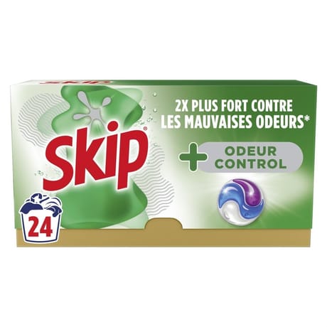 Skip lessive capsule 3en 1 anti odeur x24