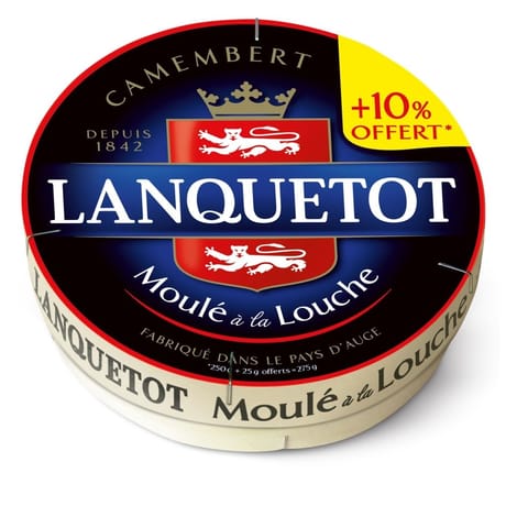 Lanquetot camembert lait thermise 22%mg 250g