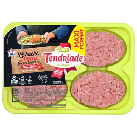 Haché de veau façon bouchère tomate x4 400g Tendriade