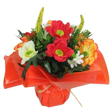 Bouquet bulle artificiel anénomes x24 - violet