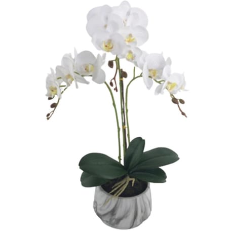 Orchidée artificielle en pot 55cm blanc