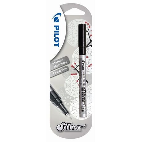 Marqueur fin argent encre permanente idéal pour décor fête