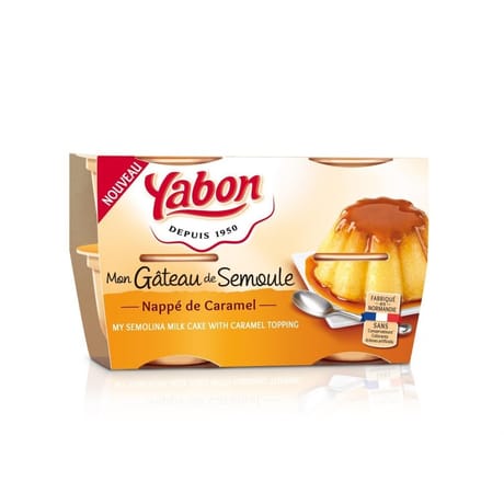 Yabon gâteau de semoule caramel 4x125g