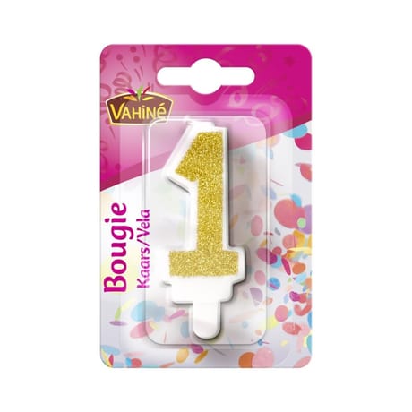 Vahiné bougie chiffre un blister