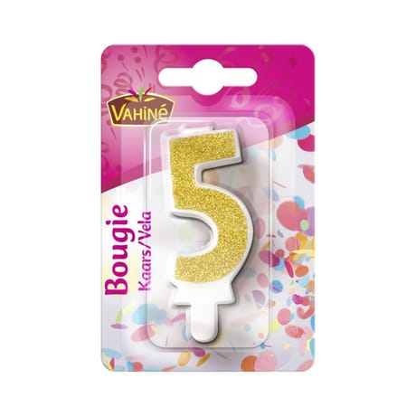 Vahiné bougie chiffre 5