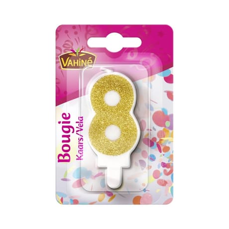 Vahiné bougie chiffre 8