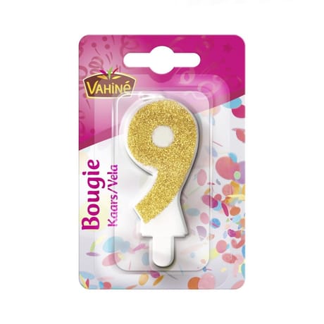 Vahiné bougie chiffre 9