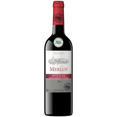 L'âme du terroir vin de Pays d'OC Merlot rouge 75 cl 12,5% Vol.