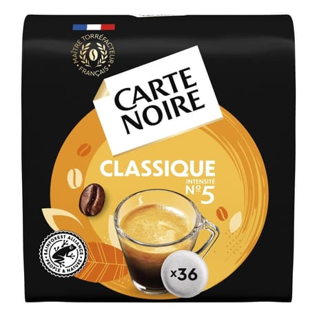 Carte noire café dosettes classique x36 250g