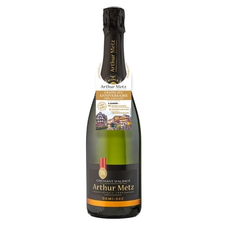 Crémant d'Alsace demi sec Arthur Metz 75cl Vol.11.5%