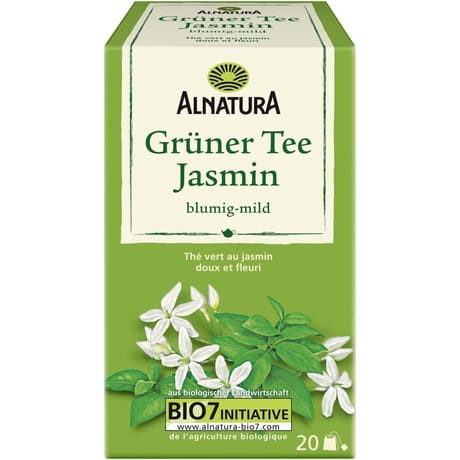 Alnatura thé vert au jasmin bio sachet 20x1.5g 30g