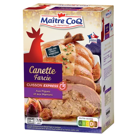 Maître Coq canette farcie aux marrons et aux figues cuisson express